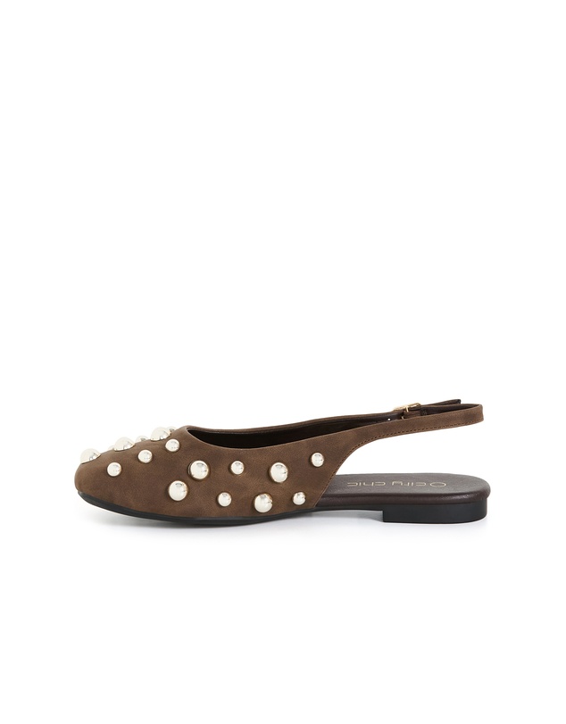 City Chic - WIDE FIT Lyla Rivet Ballet Flat
