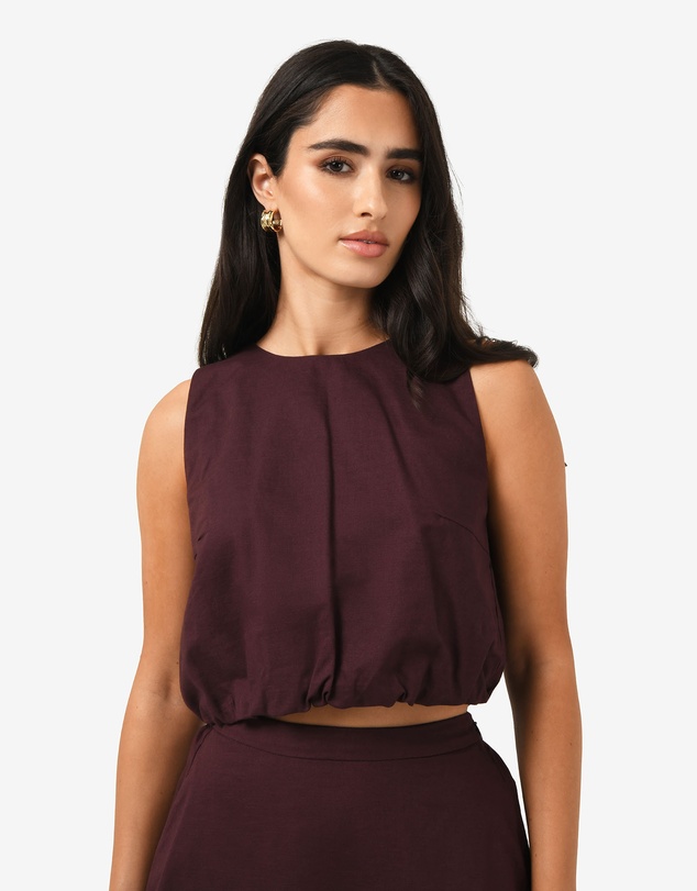 Forcast - Kenya 2 Ruched Linen Top