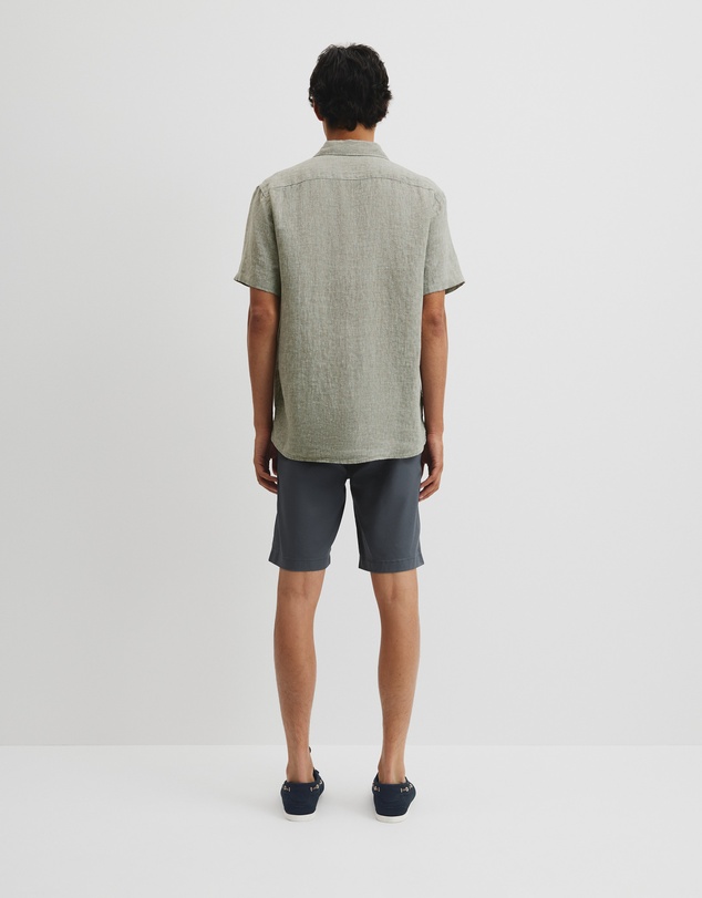 Country Road - Organically Grown Linen Regular Fit Short Sleeve Shirt