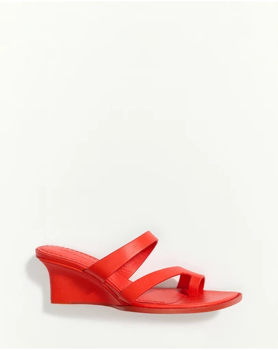 M.N.G - Wedge Leather Sandals