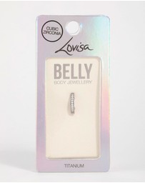 Lovisa - Titanium Cubic Zirconia Curved Ring Belly Ring