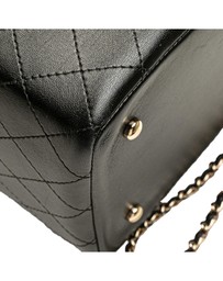 Pre-Loved by Azura Reborn - Pre-Loved Large Quilted Lambskin Knock On Wood Vanity Case