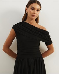Atmos&Here - Winnie Off Shoulder Mesh Maxi Dress