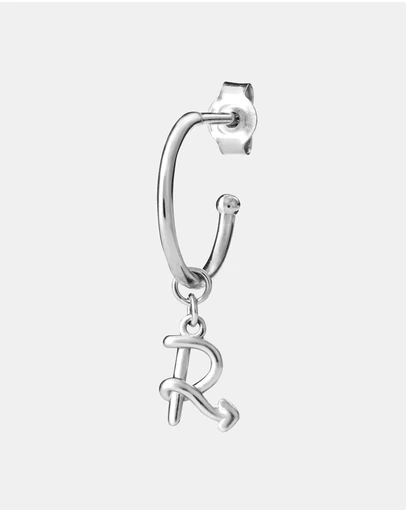 Karen Walker - R Initial Love Letter Hoop