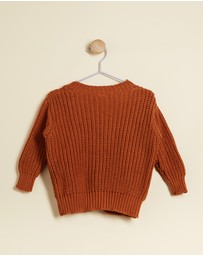 Dukes and Duchesses Apparel - Chunky Knit Cardigan - Babies-Kids