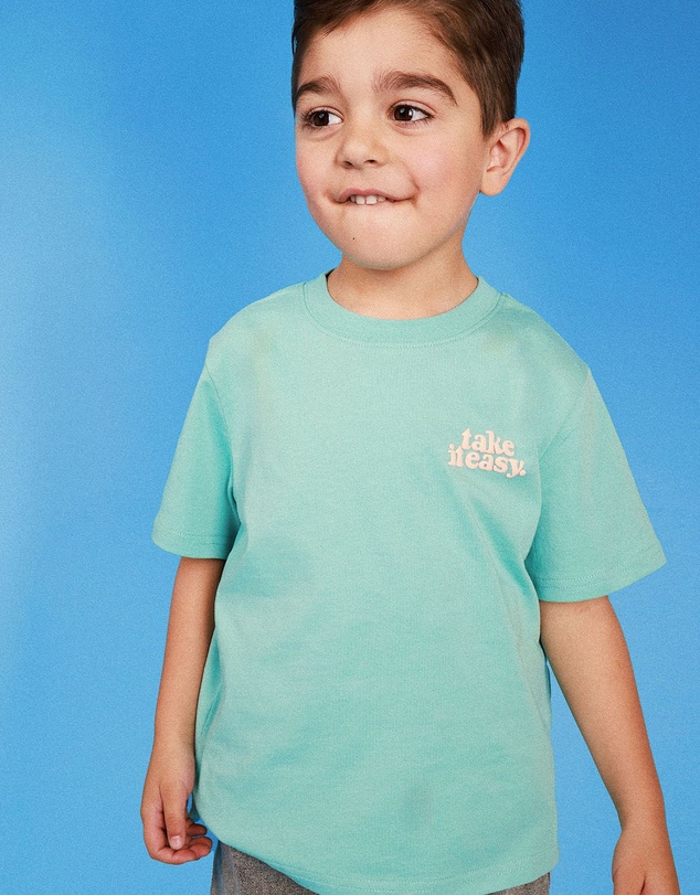 Skwosh - Take It Easy Kids Slang Tee in Moss