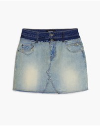 Desigual - Double waist denim Skirt