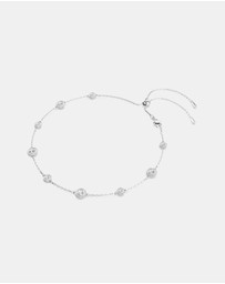 Swarovski - Una Angelic Necklace, Round Cut, Double Sided Motifs, White, Rhodium Plated