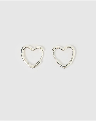 Arms Of Eve - Sweetheart Silver Earrings - Large