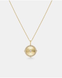 Ania Haie - Ania Haie Gold Diamond-Cut Sunny Disc Necklace