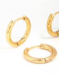 Lovisa - Gold Plated Surgical Steel Thick Hoop Earrings 2-Pack