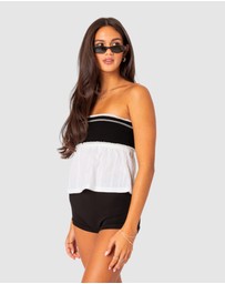 EDIKTED - Rena ribbed peplum top