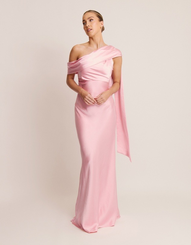 Six Stories - Drape One Shoulder Bridesmaid Dress