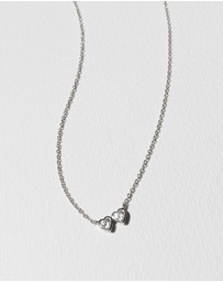 SAINT VALENTINE - Two Of A Kind Heart Necklace - Silver