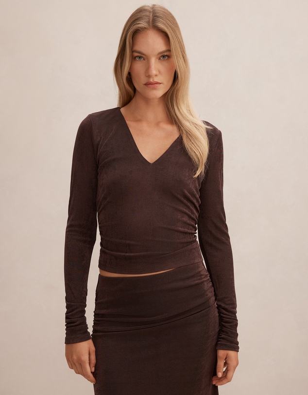 Forever New - Arabella V-Neck Ruched Top