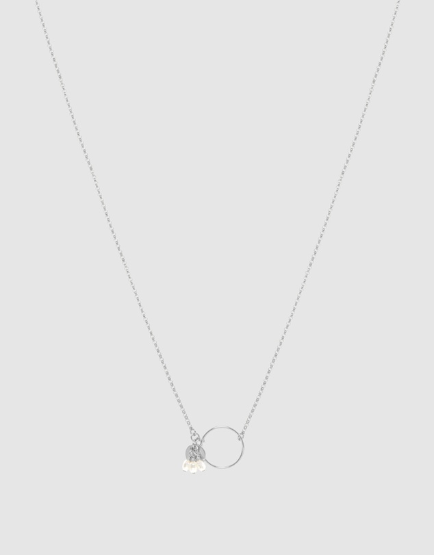 Alana Maria - Pipa Freshwater Pearl Necklace - Sterling Silver