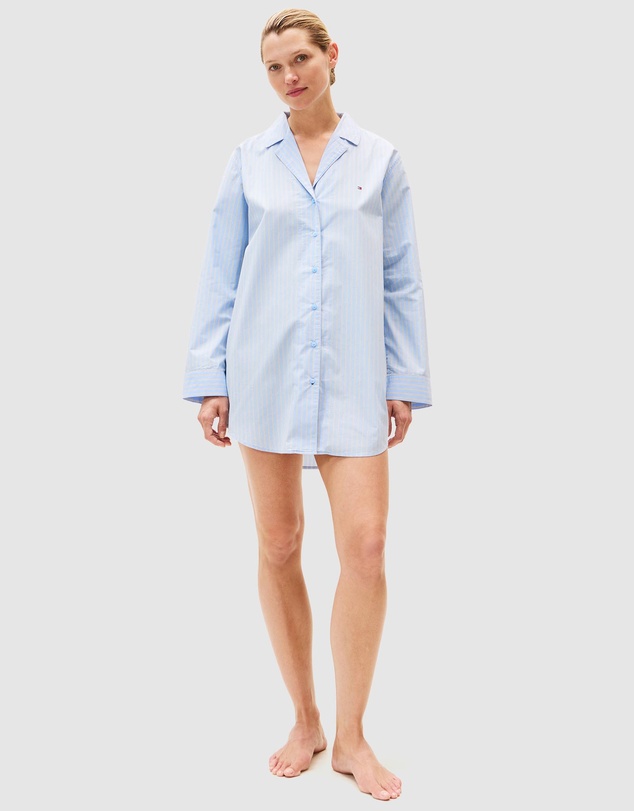 Tommy Hilfiger - Pyjama Longsleeve Stripe Poplin Shirtdress