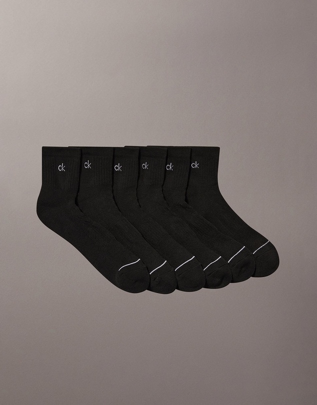 Calvin Klein - 6-Pack Athletic Cushion Quarter Socks