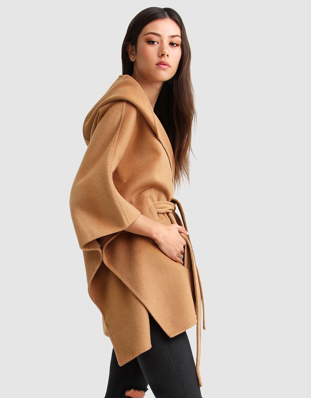 Belle & Bloom - Jackson Landing Wool Blend Cape Coat
