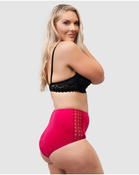 Naturana - Organic Cotton & Lace High Waist Period Underwear