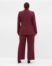 City Chic - Plus size PANT RELAXED ALENA S - Berry