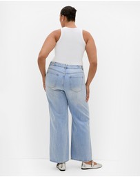 City Chic - Plus size Harley Fit Kayla Wide Leg Jean - light wash