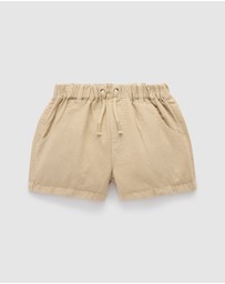 Purebaby - Linen Blend Short -Kids-Babies