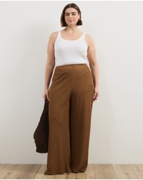 Atmos&Here Curvy - Monica Textured Jersey Pants