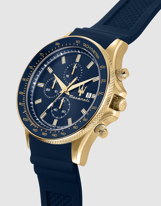 Maserati - Maserati Sfida Blue Gold Watch
