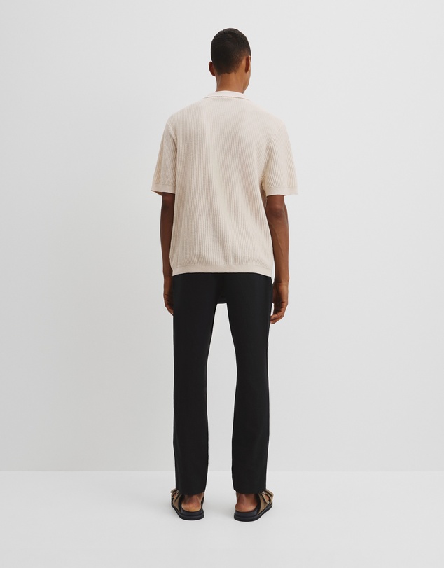 Country Road - Short Sleeve Cotton Linen Knit Shirt