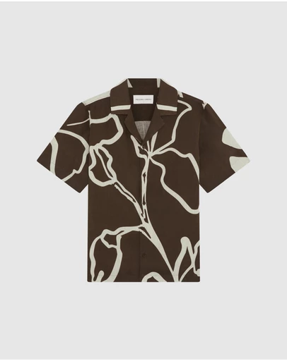 Frescobol Carioca - Roberto SS Linen Shirt Flor Print