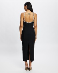 Romance by Honey and Beau - Gisella Pearl Detail Midi Dress