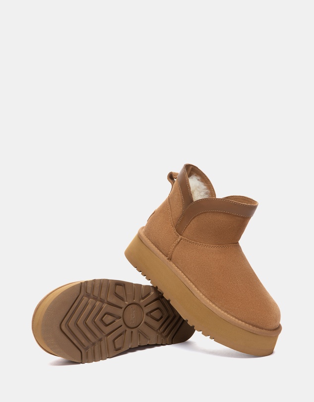 EVERAU - Australian Shepherd Ugg Mini Wintra Platform Cow Suede Upper UGG Boots
