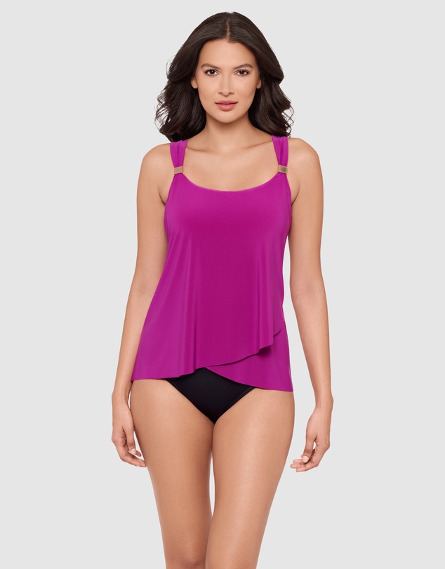 Miraclesuit Swimwear  - Dazzle Underwired Draped Tankini Top