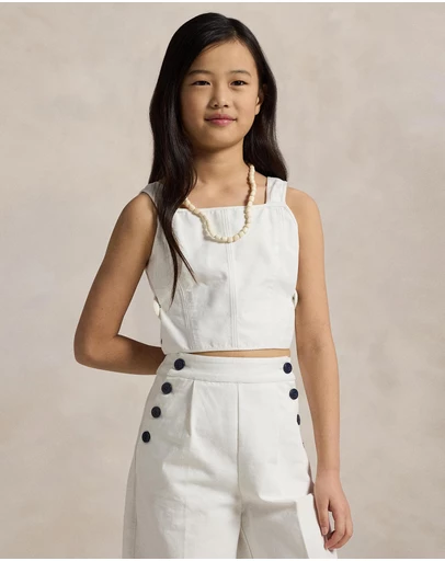 Polo Ralph Lauren - Cotton Canvas Top & Pants Set - ICONIC EXCLUSIVE - Kids-Teens