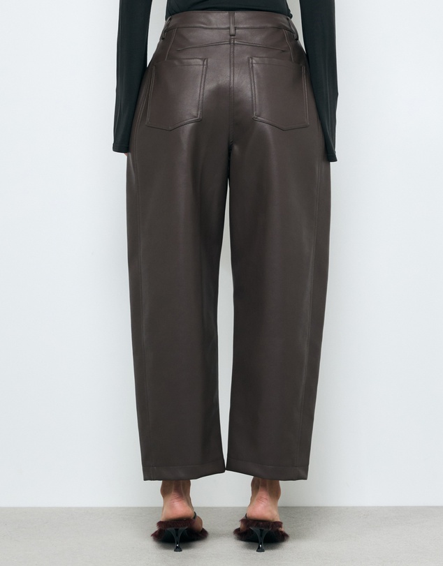 AERE - Sienna PU Barrel Leg Pants