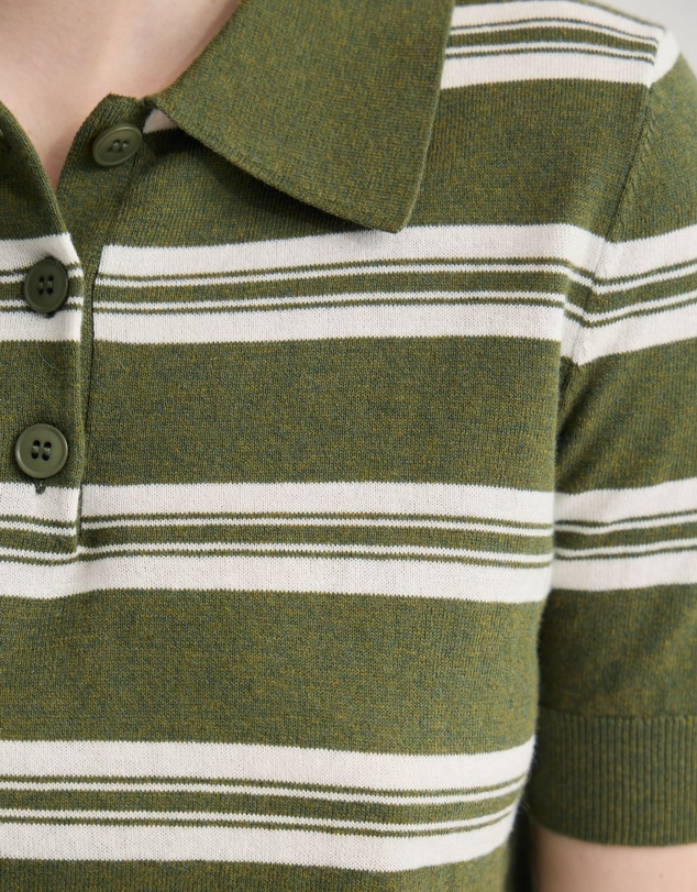 Oxford - Camille Knitted Polo Striped