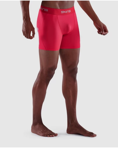 SKINS - SKINS Compression Men's Series-1 Running/Football/Gym Short Red