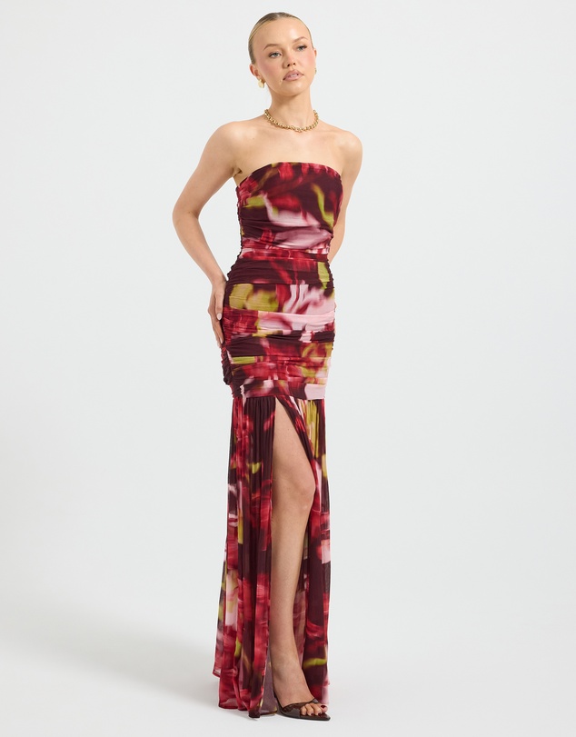 Pasduchas - Faye Strapless Maxi Blur Dress