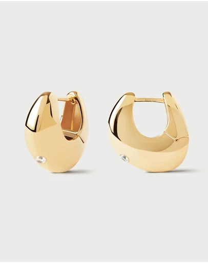 PDPAOLA - Wave Gold Hoop Earrings