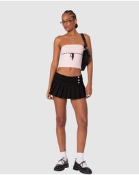 EDIKTED - Elsie Knitted Tie Tube Top