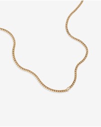 Michael Hill - Diamond Accent Curb Chain Necklace in 10kt Yellow Gold