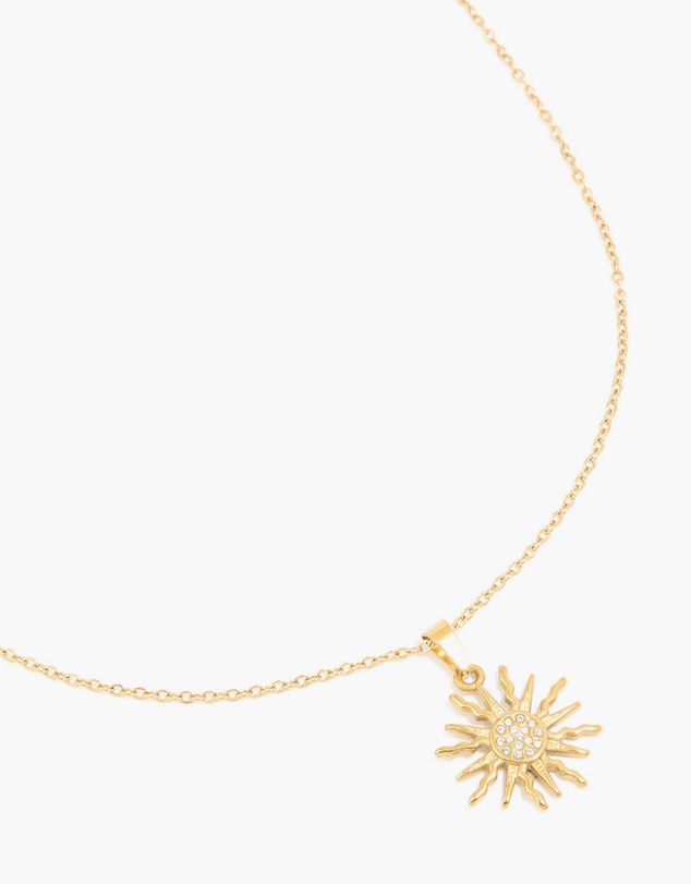 Lovisa - Waterproof Gold Plated Stainless Steel Sunburst Necklace