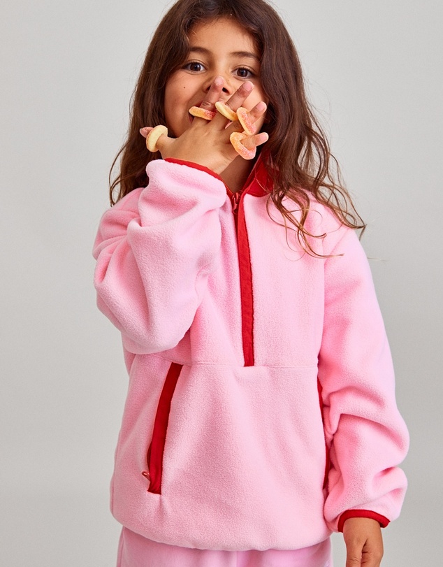 Sonnie - Lini Fleece - Baby Pink/ Red