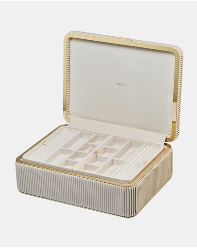 Wolf - Wolf Bella Large Jewellery Box Bone