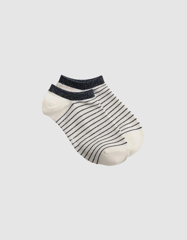 Trenery - Metallic Stripe Low Cut Sock