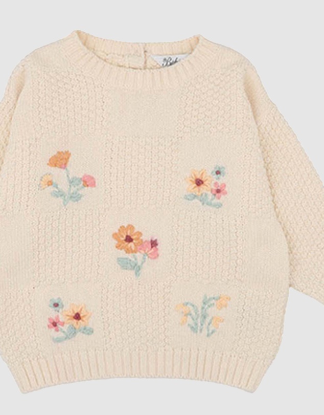 Bebe by Minihaha - Fern Hand Embroidered Organic Jumper - Babies