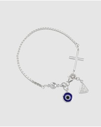 Von Treskow - Cross & Evil Eye Bracelet