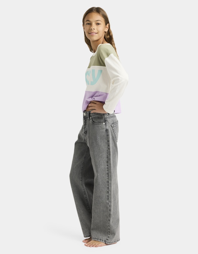 Roxy - Girls 4 to 16 Dawn Patrol Mid Lava Denim Jeans