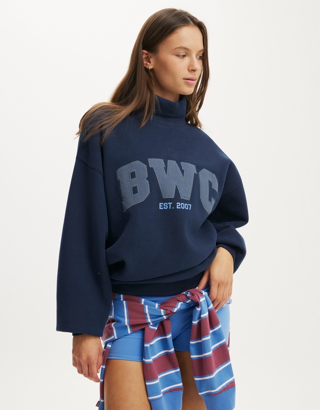 Cotton On Body Active - Plush Funnel Neck Sweatshirt